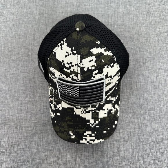 US Flag Detachable Patch Baseball Cap Green Black Grey Brand New Hat - Picture 2 of 10